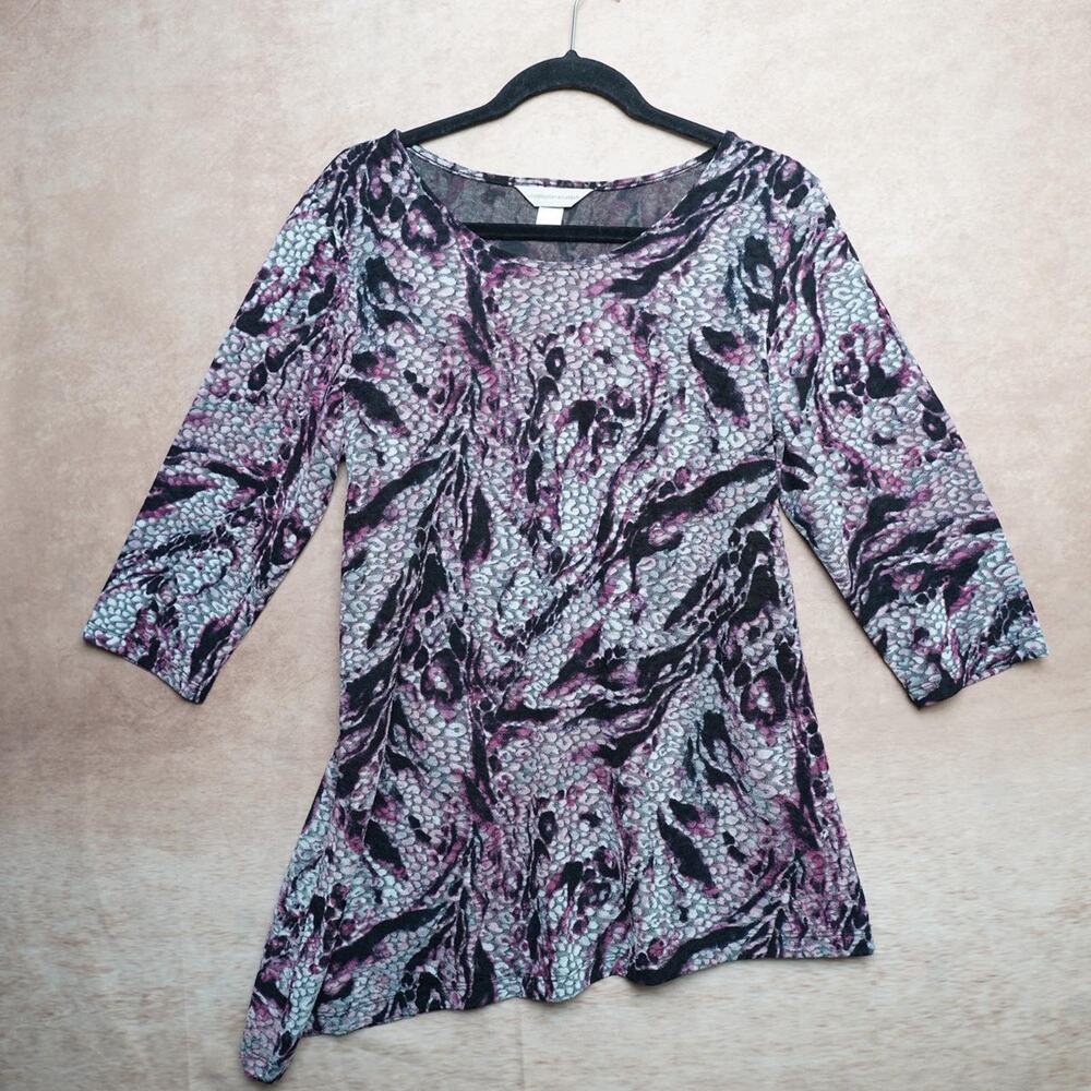 Christopher Banks Abstract Print Tunic Top L